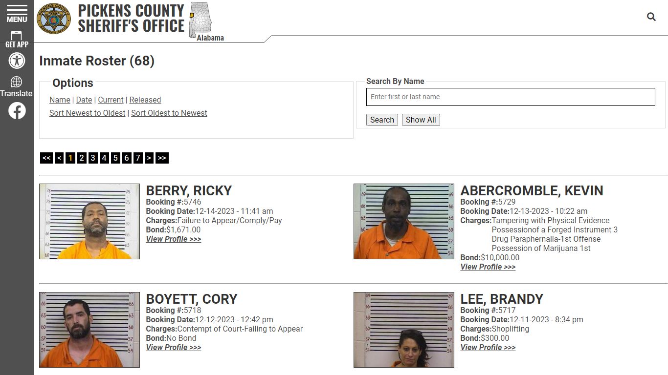 Inmate Roster - Pickens County Alabama Sheriff's Office